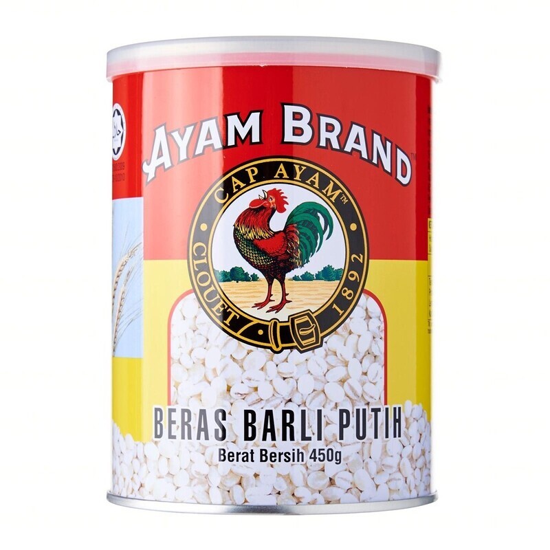 AYAM BRAND WHITE PEARL BARLEY 雄鸡牌白薏米 (450G)