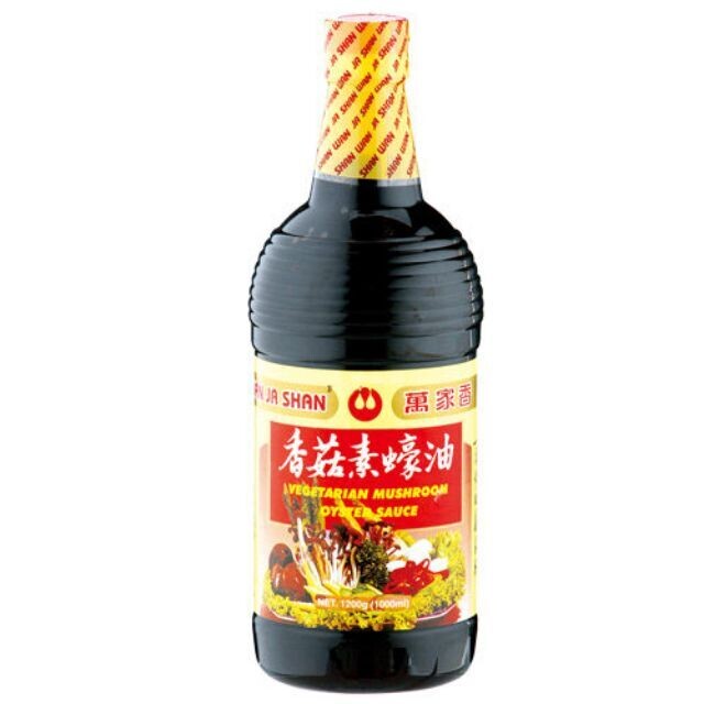 WAN JA SHAN VEG MUSHROOM OYSTER SAUCE 万家香香菇素蚝油 1000ML