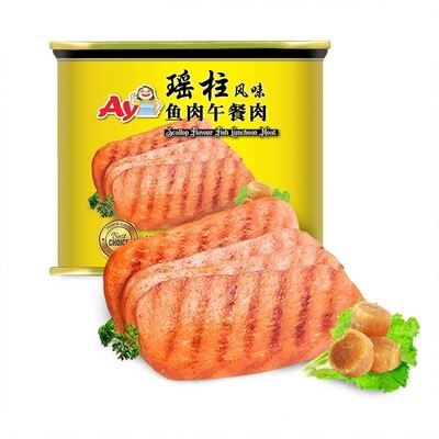 AYI (SCALLOP FLAVOUR) FISH LUNCHEON MEAT  阿姨 瑶柱风味鱼肉午餐肉 (340G)