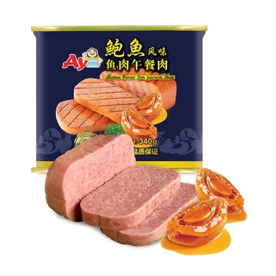 AYI (ABALONE FLAVOUR) FISH LUNCHEON MEAT  阿姨鲍鱼风味鱼肉午餐肉 (340G)