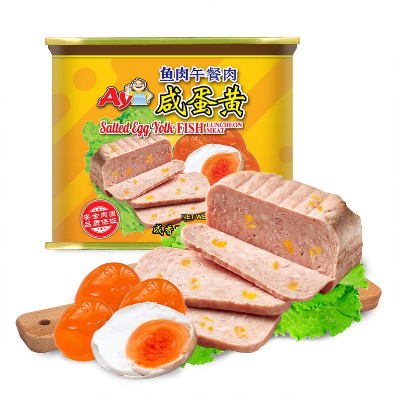 AYI FISH LUNCHEON (SALTED EGG YOLK) 阿姨咸蛋鱼肉午餐肉 (340G)