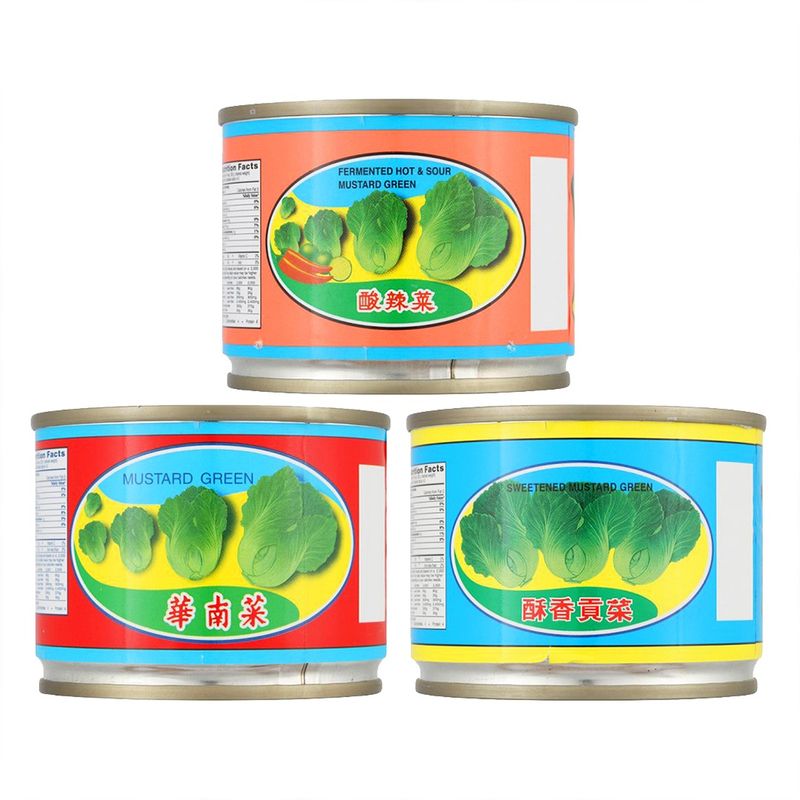 PEACE MUSTARD GREEN / SWEETENED VEGETABLE / HOT & SOUR VEGETABLE 白鸽牌华南菜 / 贡菜 / 酸辣菜  (140G)