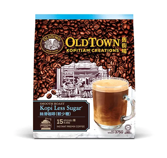 OLD TOWN WHITE COFFEE (KOPITIAM CREATIONS SMOOTH ) 旧街场白咖啡 (丝滑咖啡-少糖) (15'S*25G)