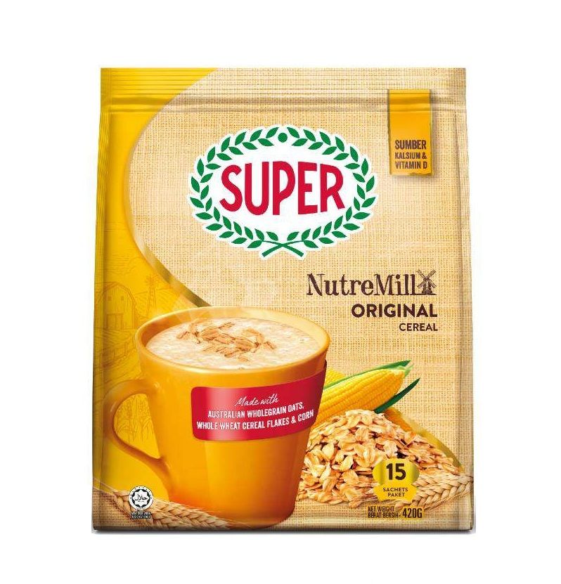 SUPER NUTREMILL ORIGINAL CEREAL (3IN1) 麦片原味 (15'SX28G)
