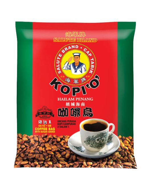 SALUTE BRAND KOPI 'O' (2 IN 1) 海军牌槟城海南咖啡乌 (20'SX30G)