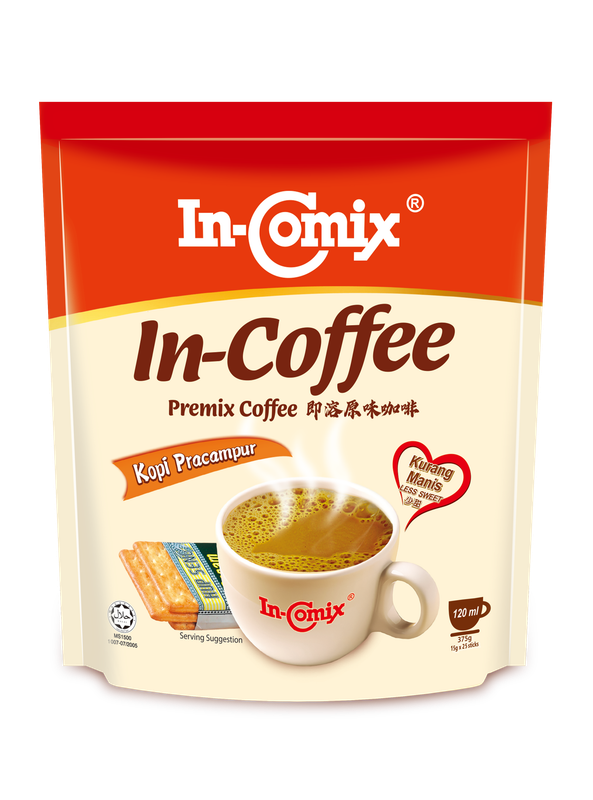 IN-COMIX IN-COFFEE PREMIX COFFEE LESS SWEET (25'SX15G)