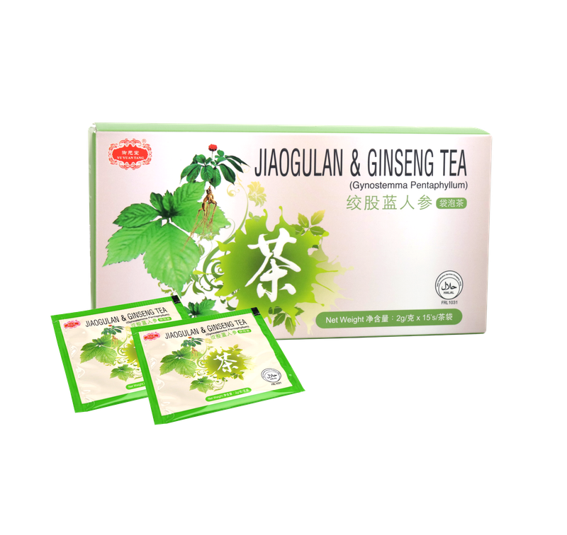 YU YAN TANG JIAO GU LAN &GINSENG TEA 绞股蓝人参 (15'SX2G)