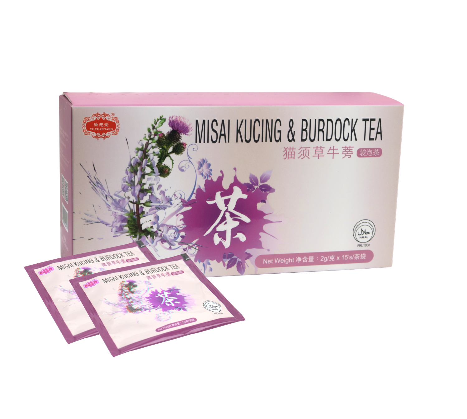 YU YAN TANG MISAI KUCHING*BURDOCK TEA 猫须草牛蒡茶 (15'SX2G)
