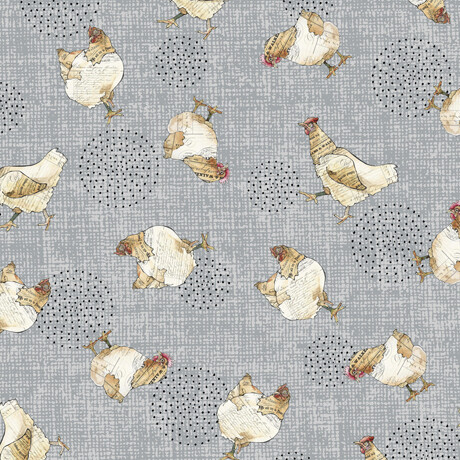 Farm Life Chickens - Grey