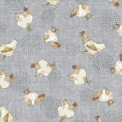 Farm Life Chickens - Grey