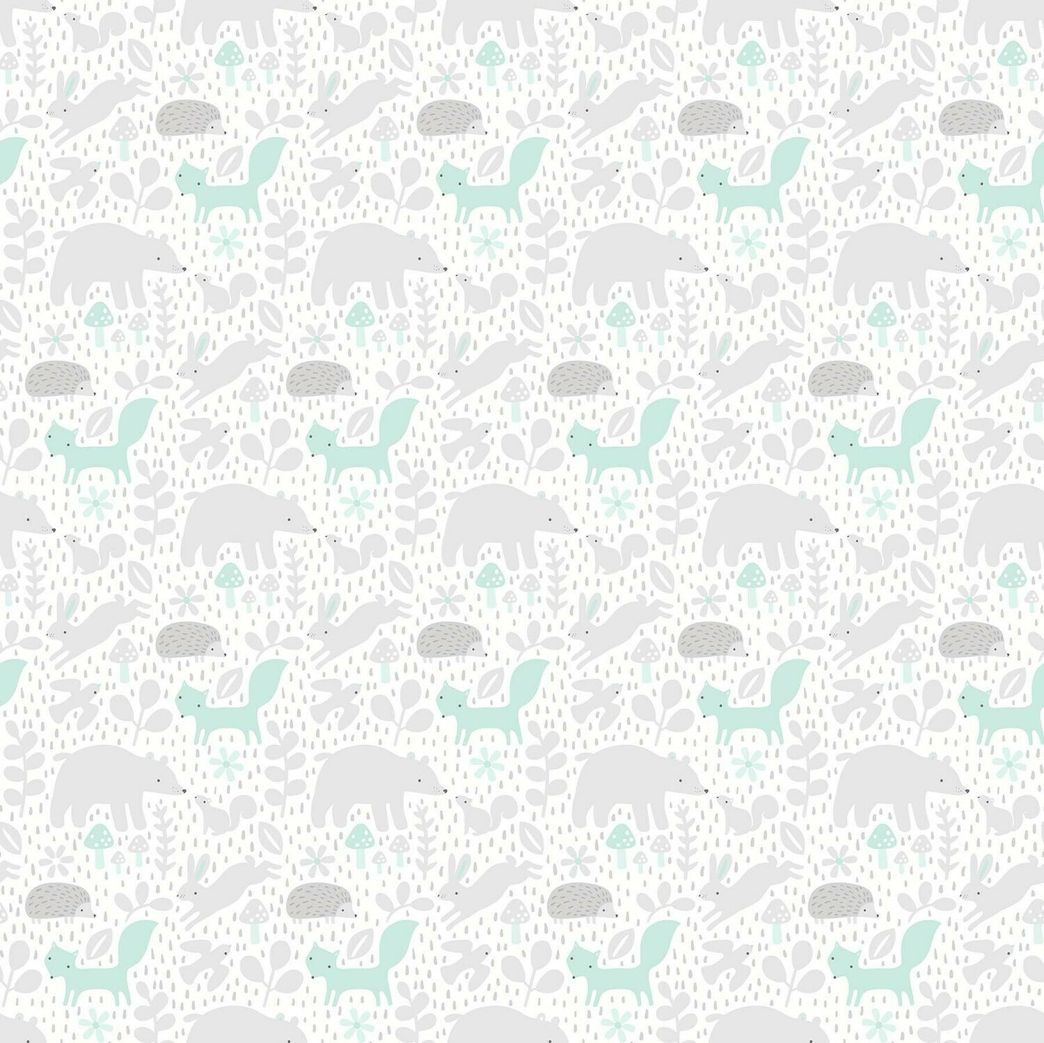 Hello Little One Forest Gathering White Turquoise