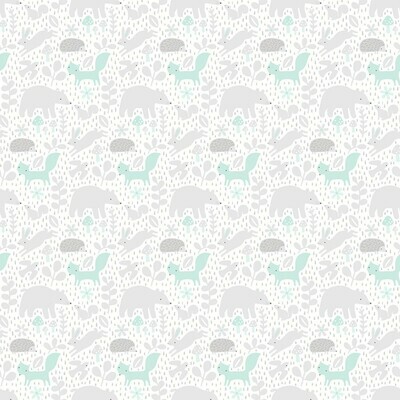 Hello Little One Forest Gathering White Turquoise