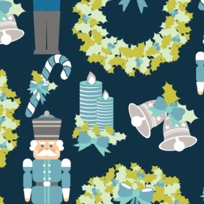 Nutcracker Soldier Bell Wreath