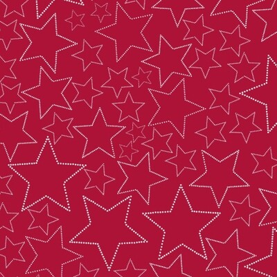 Snow House Stars Red Snow House Stars Red