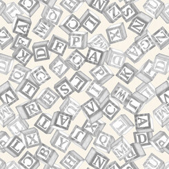 Toyland Tossed Blocks Cream/Grey
