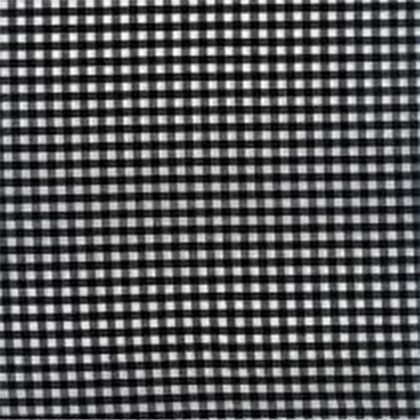 Black and Cream Check Cotton Canvas