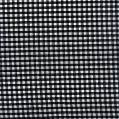 Black and Cream Check Cotton Canvas