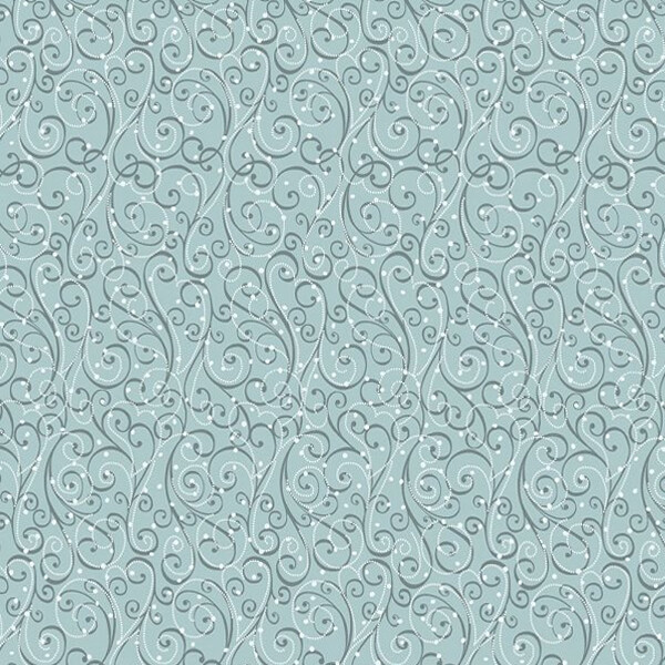 Holiday Cheer Blue Scrolls