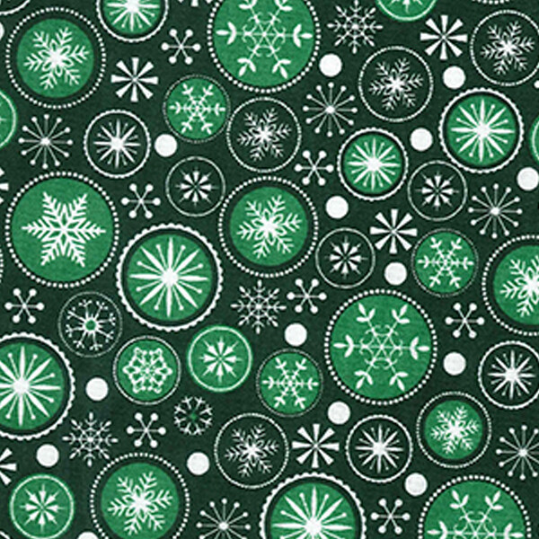 Snowflakes on Green