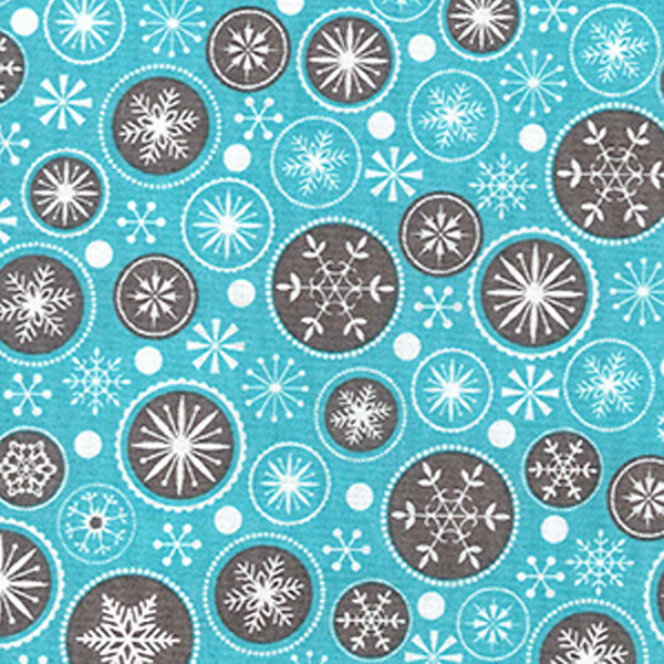 Snowflakes on Turquoise Snowflakes on Turquoise