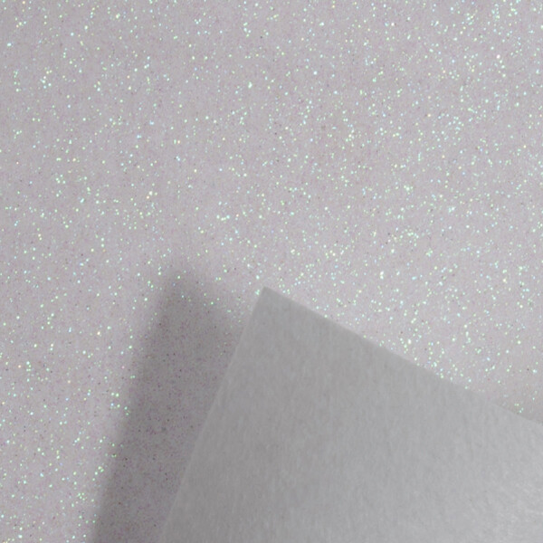 White Glitter Felt
