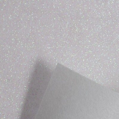 White Glitter Felt