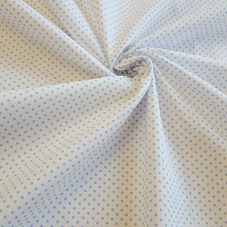 Blue Polka Dot Small On White