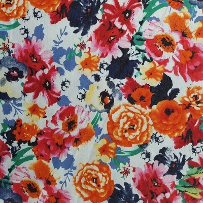 Printed Denim- Multicoloured Floral