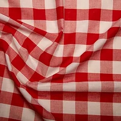 Gingham 1&quot;- Red