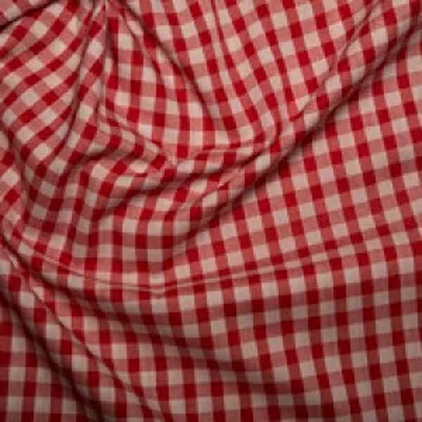 Gingham 1/4&quot;- Red