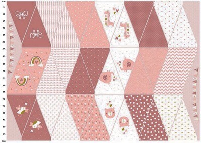 Pink Bunting Panel
