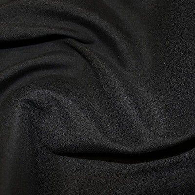 Soft PU Coated Water-Repellent Polyester Black