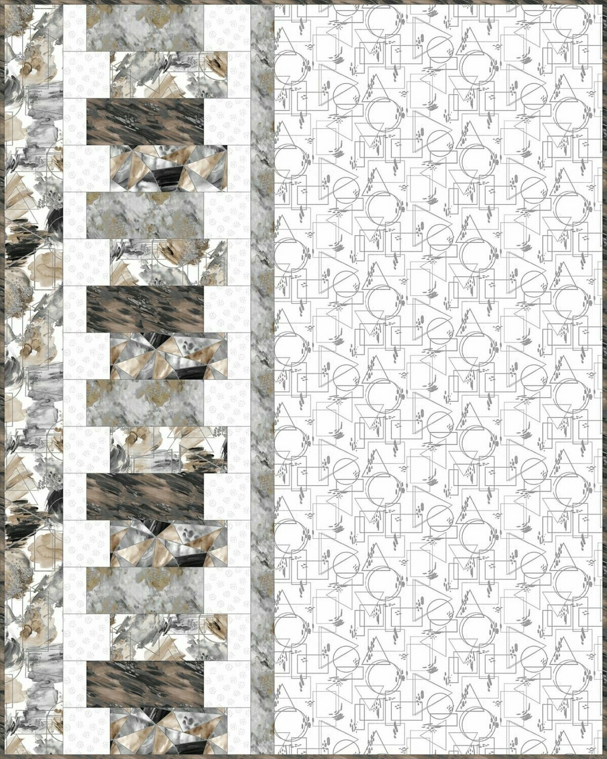 Metallic Silver Fusion Quilt Kit