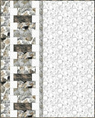 Metallic Silver Fusion Quilt Kit