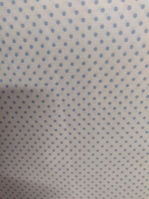 Baby Blue Polka Dots On White