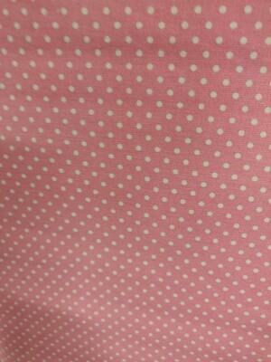 White Polka Dots On Bubblegum Pink Background