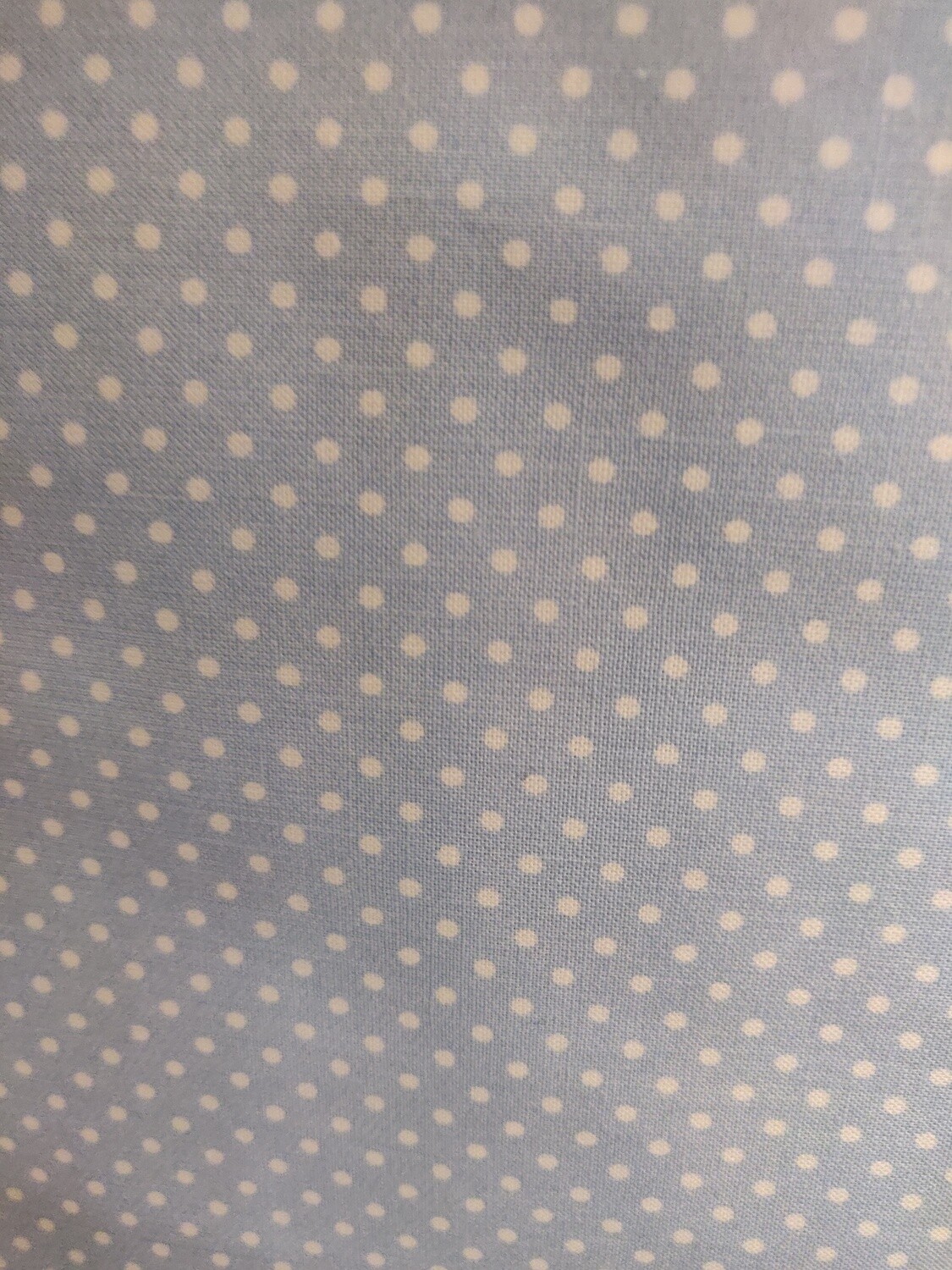 White Polka Dots On Baby Blue Background