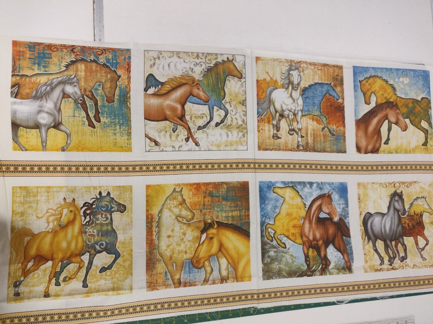 Mustang Sunset Horse Panel
