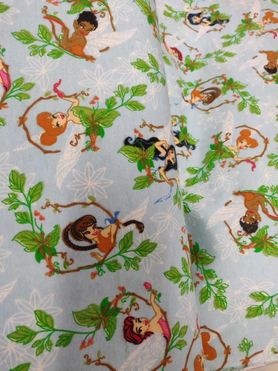 Tinkerbell And Fairies Brushed Cotton