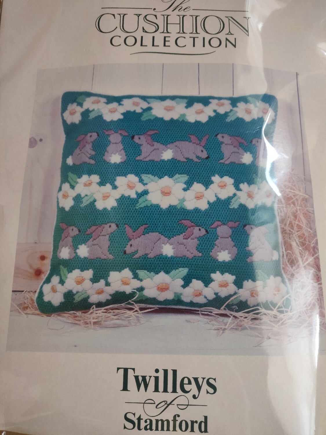 Rabbit Long Stitch Cushion