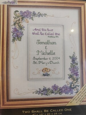 Two Shall Be Called One Cross Stich Kit