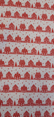 Polycotton- Christmas Houses