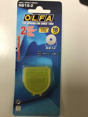 Olfa 18mm Rotary Cutter Blades (pack of 2)