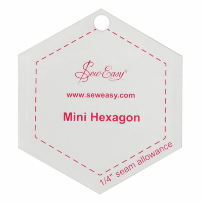 Mini Hexagon Template 2.87&quot; x 2.5&quot; 