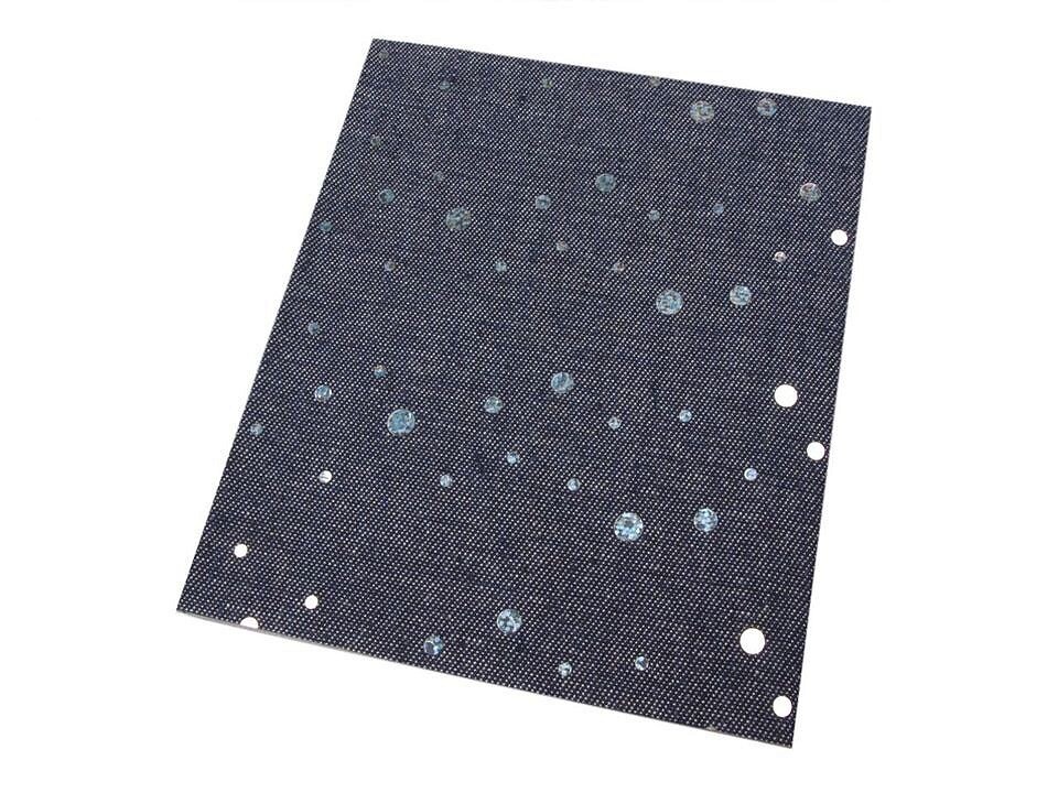 Denim Patch Steel Dark Blue Sequins