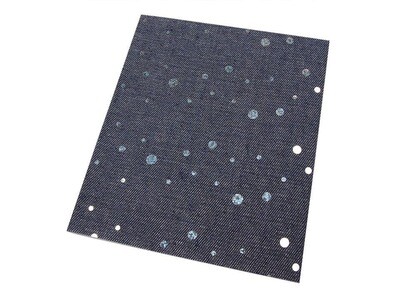 Denim Patch Steel Dark Blue Sequins