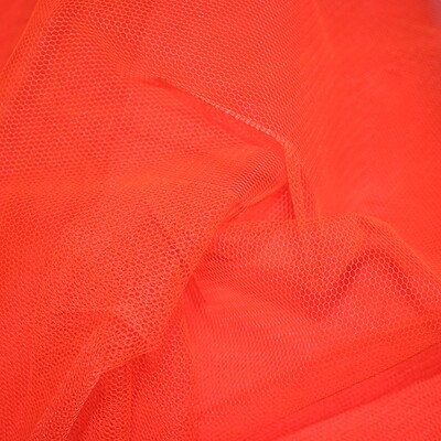 Dress Net Tulle Fluorescent Tangerine