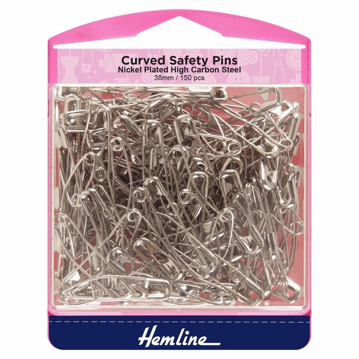 Curved Safety Pins 38mm -150pc