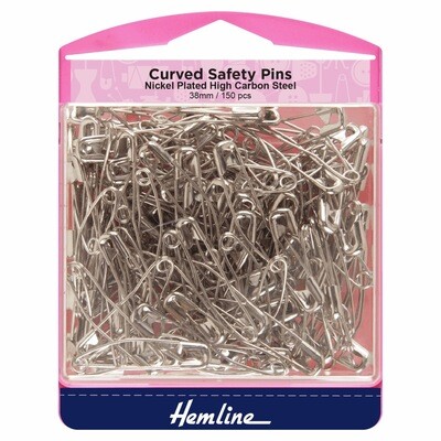 Curved Safety Pins 38mm -150pc
