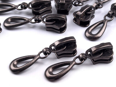 Teardrop Slider - 5mm - Gunmetal Grey